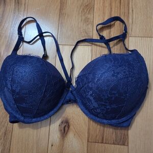 Victoria's Secret Navy Blue Lace Push-Up Bra